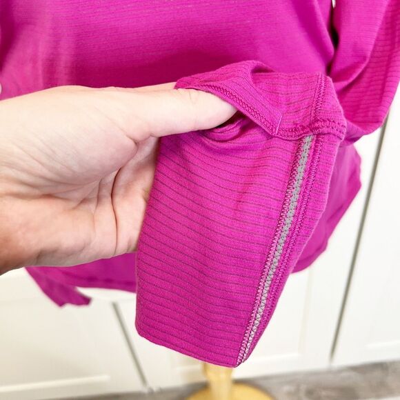 Lululemon Womens Raspberry 5 Mile Long Sleeve Top Size 6 - Picture 2 of 4